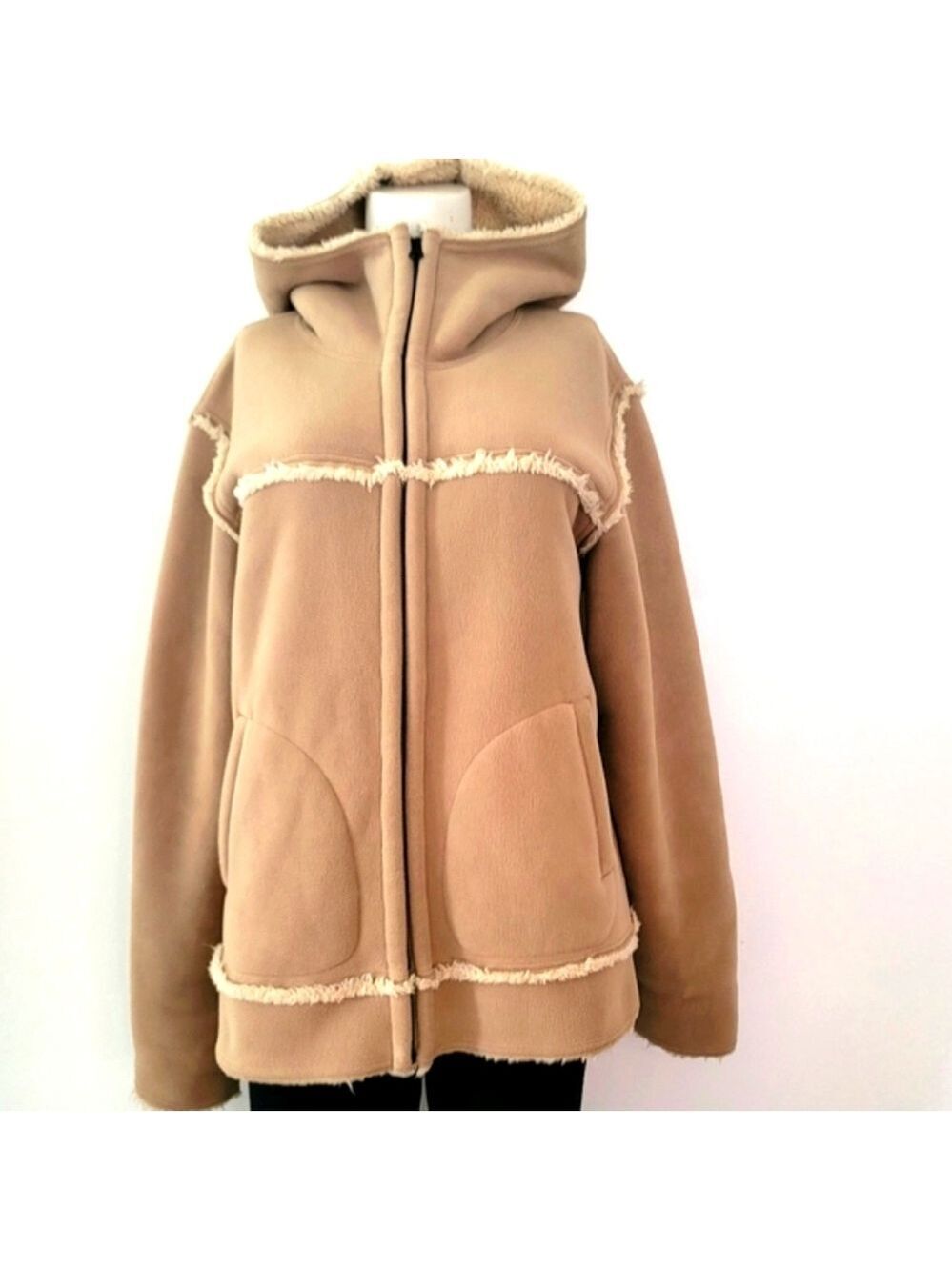 UNIQLO Women's Full-Zip Fleece Shearling Jacket Size XL